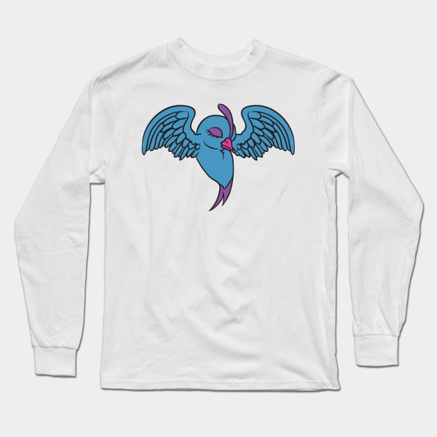 Tattoo Style Bird Long Sleeve T-Shirt by kimmieshops